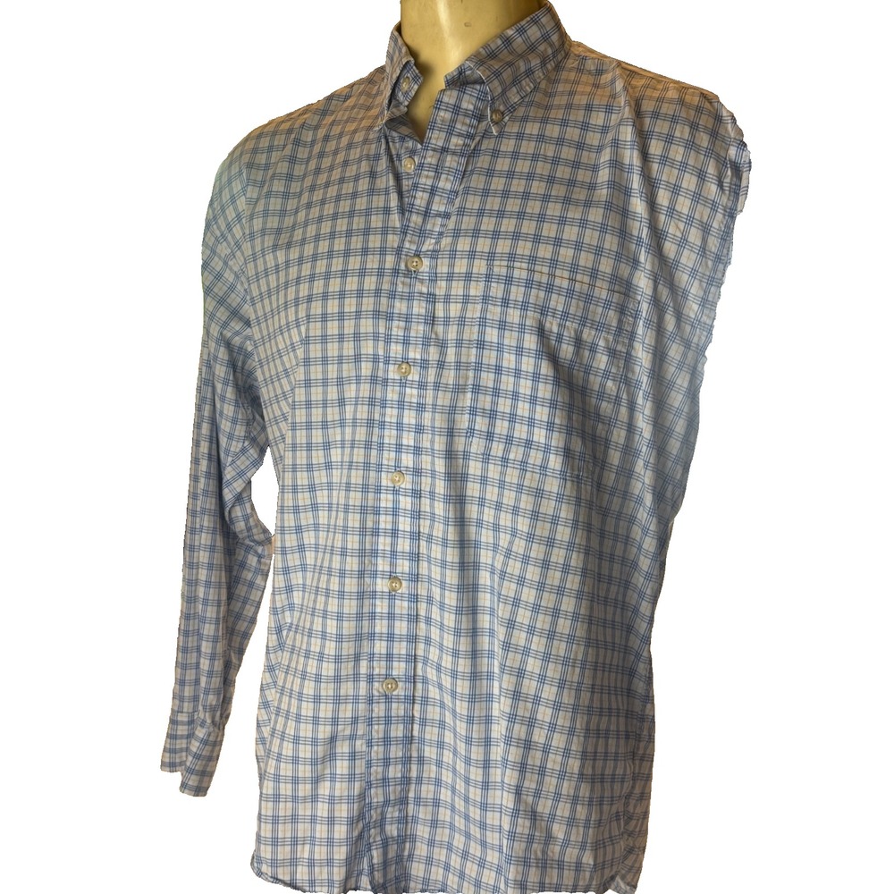 Burberry London Men's Check Button-Down Shirt Old Money Preppy Quiet Luxury